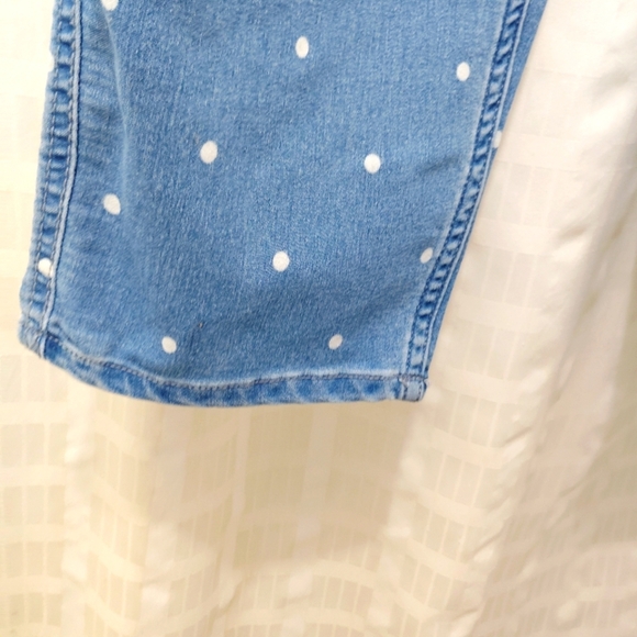 Vintage Jeans Workshop Republic Polkadot Ankle Length 5 Pocket Medium Wash Denim - Picture 7 of 14